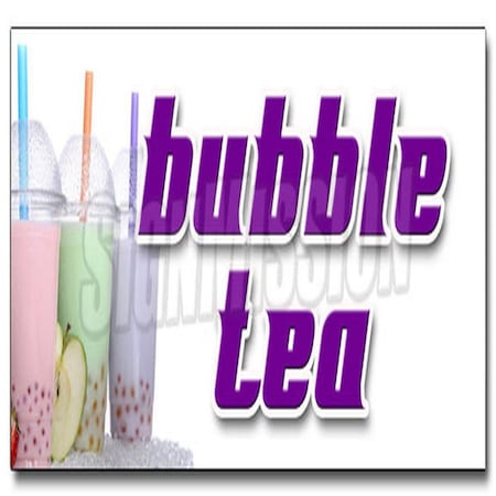 Amistad 36 in. Bubble Tea Decal Sticker - Boba Milk Tapioca Slushies Smoothie Green Tea AM3933795